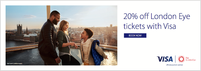 20% off London Eye tickets with Visa