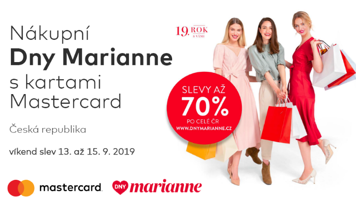 Nákupní Dny Marianne s kartami Masercard