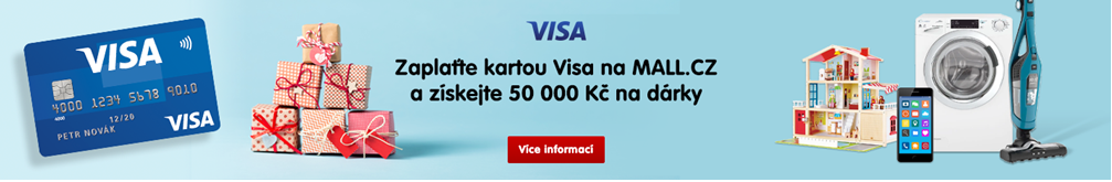 Zaplaťte kartou Visa na Mall.cz a získejte 50 000 Kč na dárky